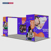 6m Folding SEG Backwall Kit with Arch Header