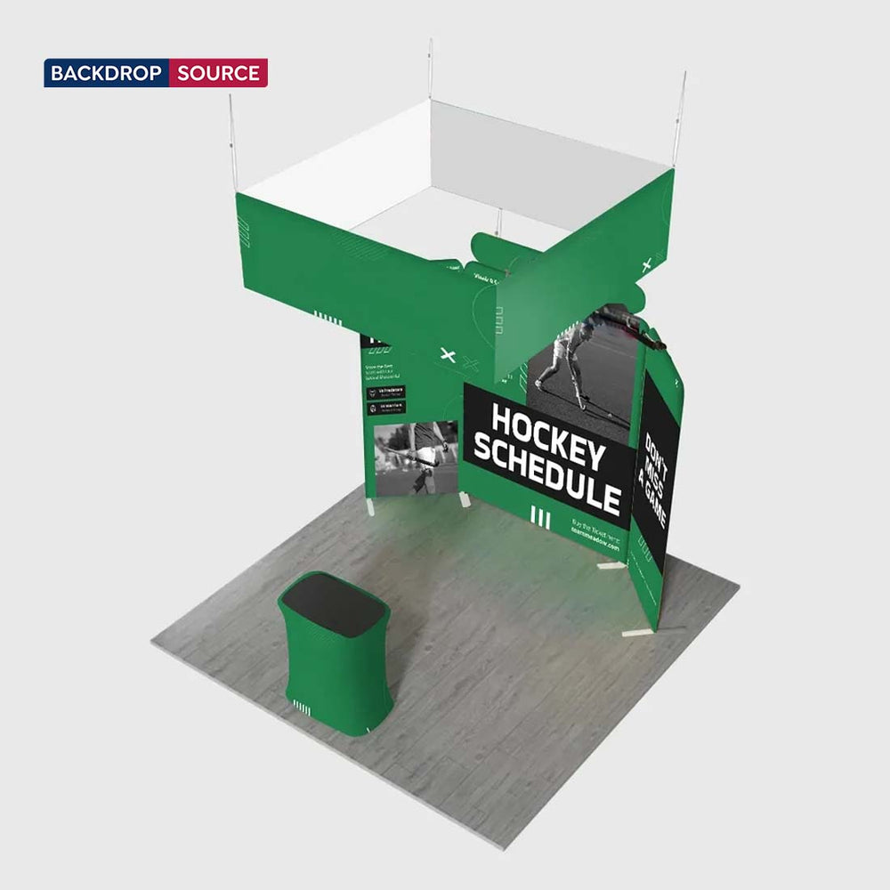 3x3m Magnetic Booth Kit with Hanging Banner & Counter