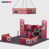 6x6m Booth Kit with Tension Walls, TV Arch & Brochure Stands