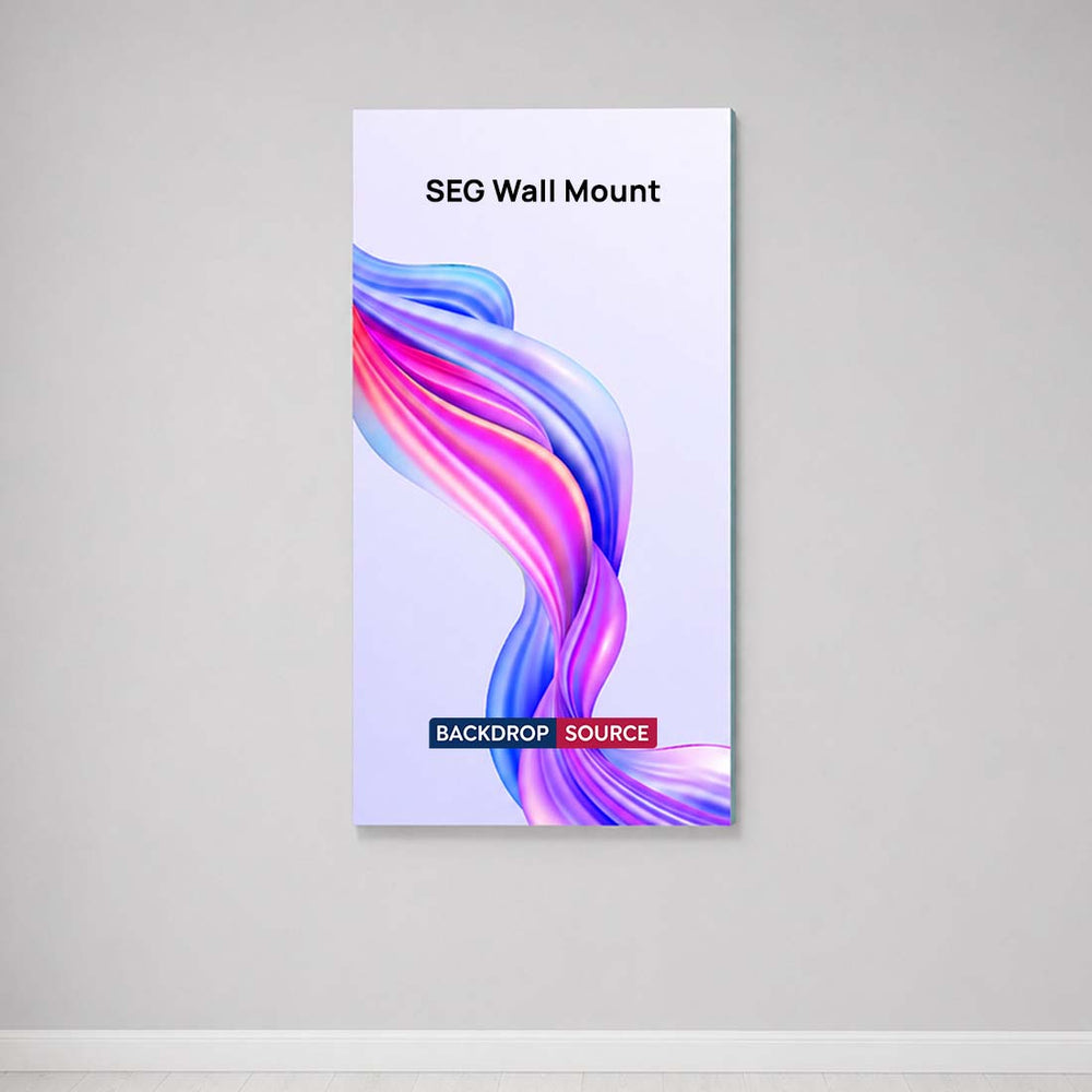 Non-Backlit Wall-Mounted SEG Fabric display - 120mm Depth