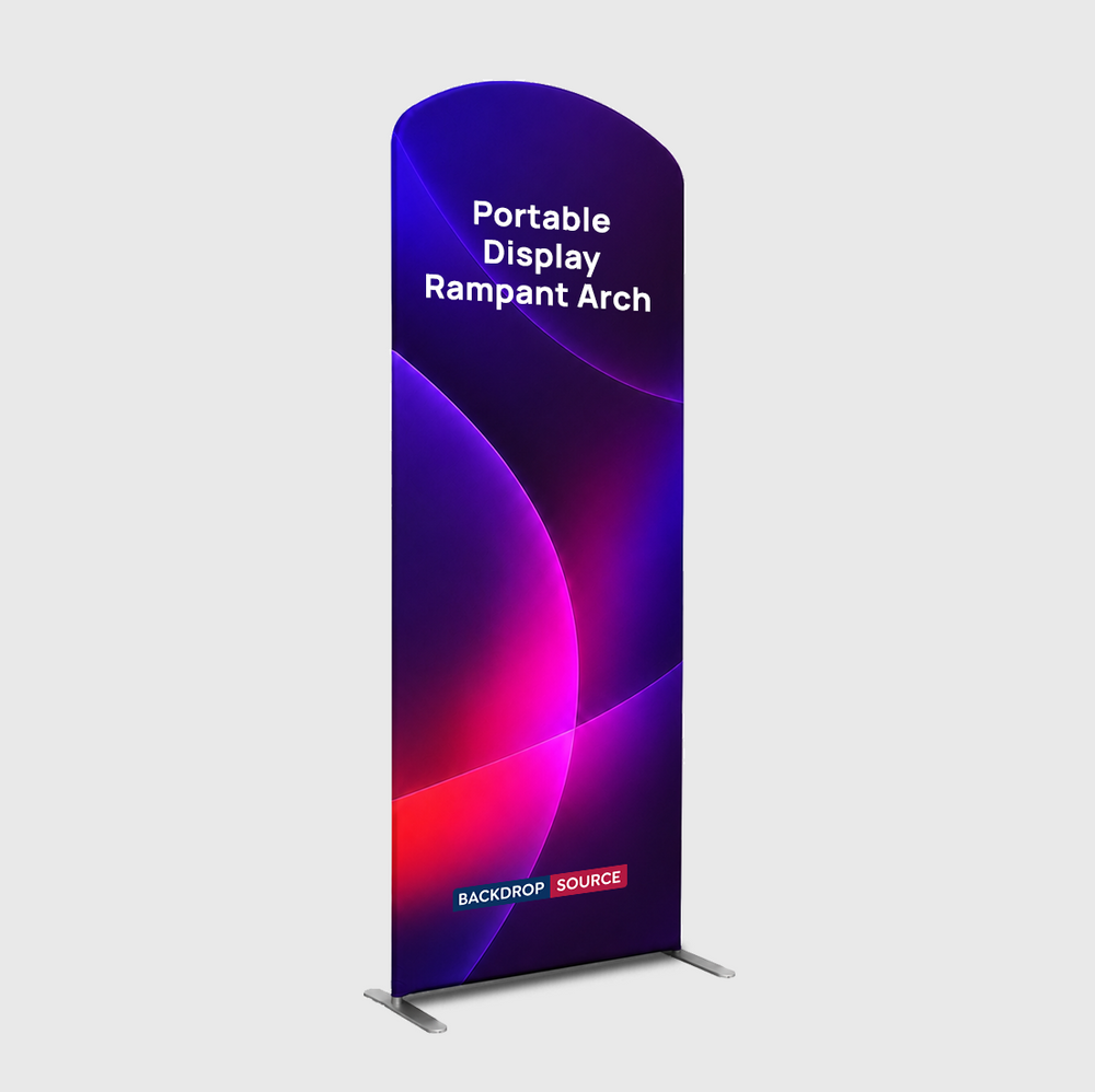 Portable Rampant Arch Fabric Exhibit Display