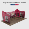 6x6m Magnetic Fabric Booth Wall with 10 Curved & Slope Panels