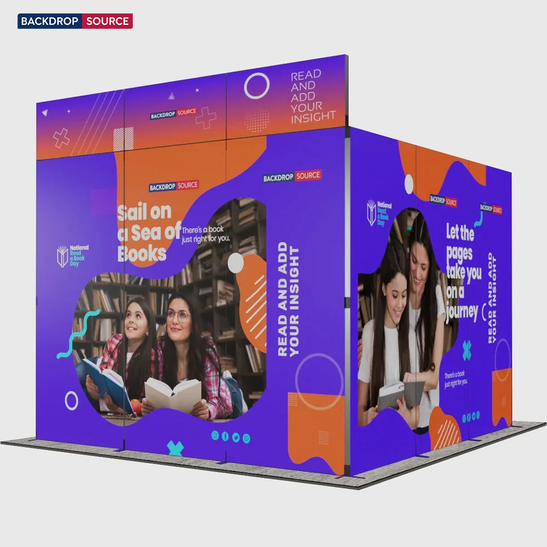 3m Folding SEG Booth Kit with Wing Sidewalls