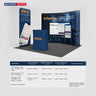 3x3m Curved Wall Booth Kit with Banner Stand & Counter