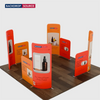 3x3m Magnetic Fabric Booth Wall with Curved & Straight Panels
