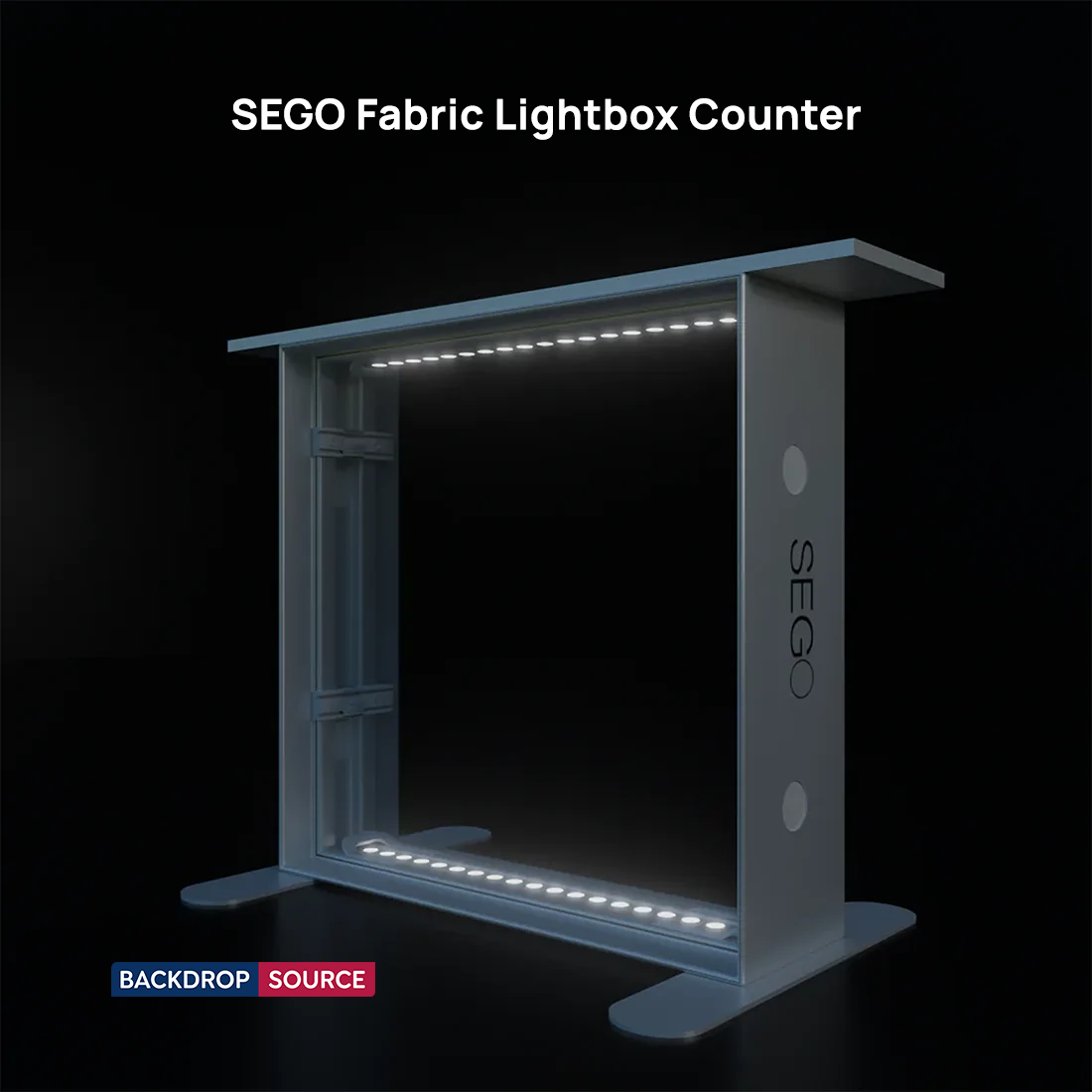 SEGO Fabric Lightbox Counter – 1m W x 1m H
