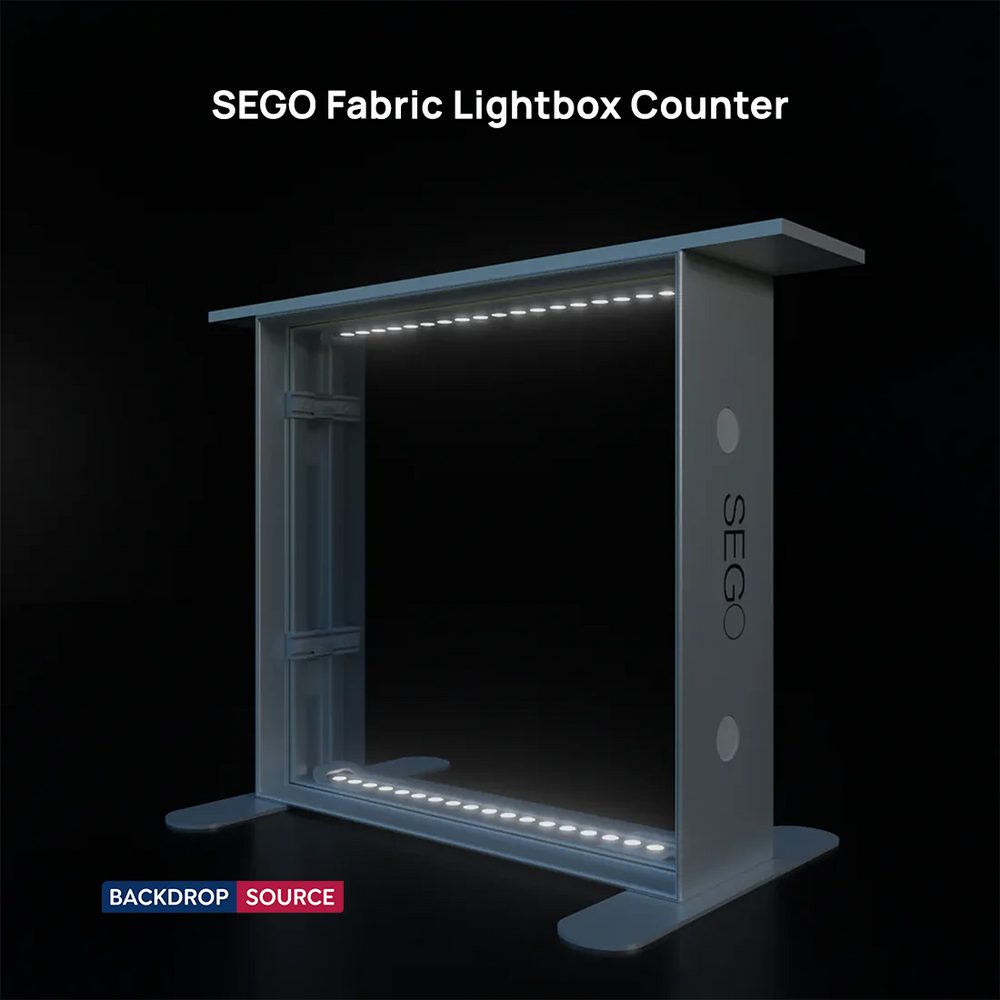 SEGO Fabric Lightbox Counter – 1m W x 1m H