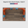 6x6m Magnetic Fabric Booth Wall with 13 Panels & Angled Sections