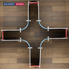 4x4m Magnetic Fabric Booth Wall with 16 Panels