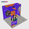 3m Folding SEG Booth Kit with 4-Panel Backwall & L-Arch