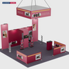 6x6m Booth Kit with Tension Walls, TV Arch & Brochure Stands
