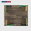 6x6m Magnetic Fabric Booth Wall with 8 Straight Panels