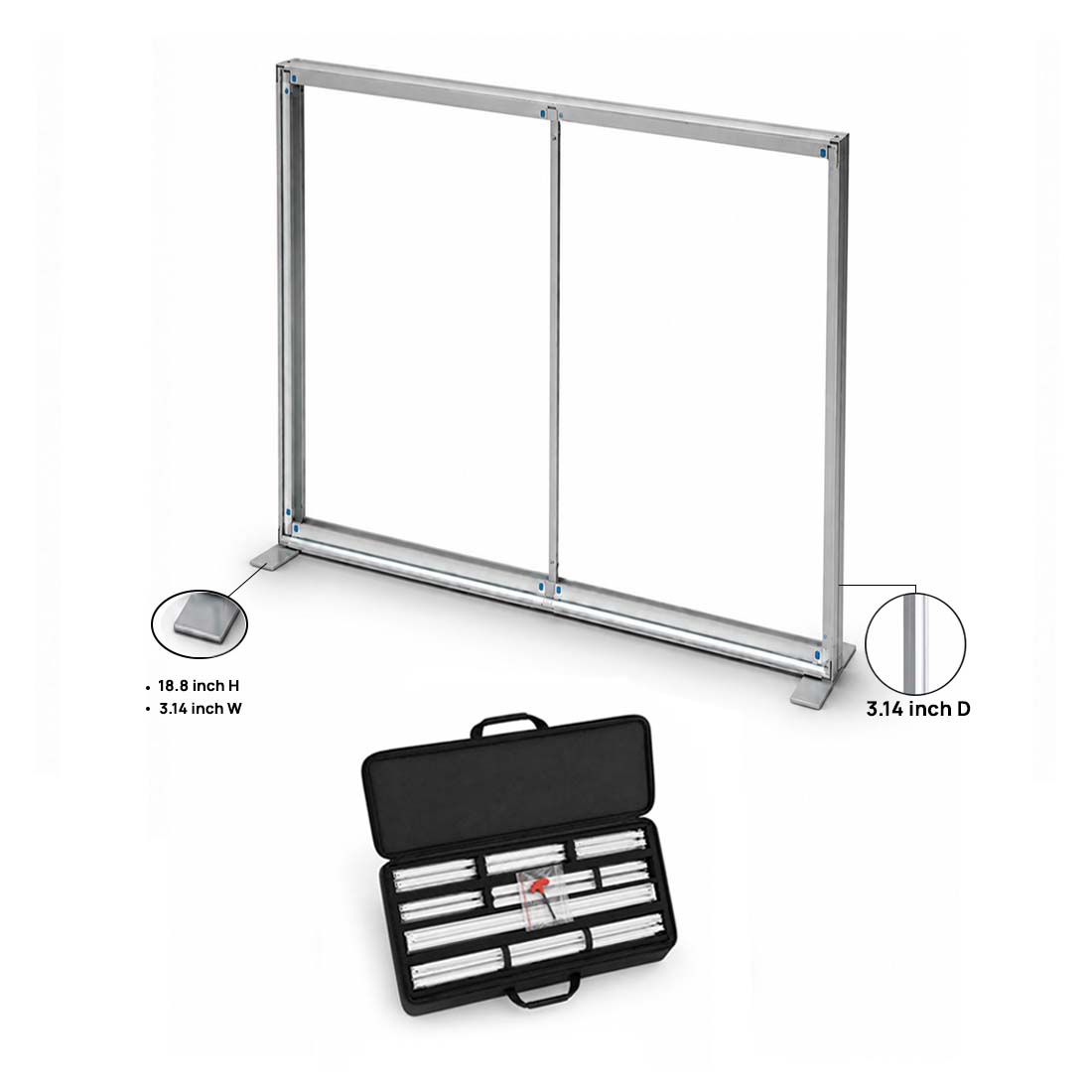 SEG Fabric Media Wall - 2.5m W x 2.5m H