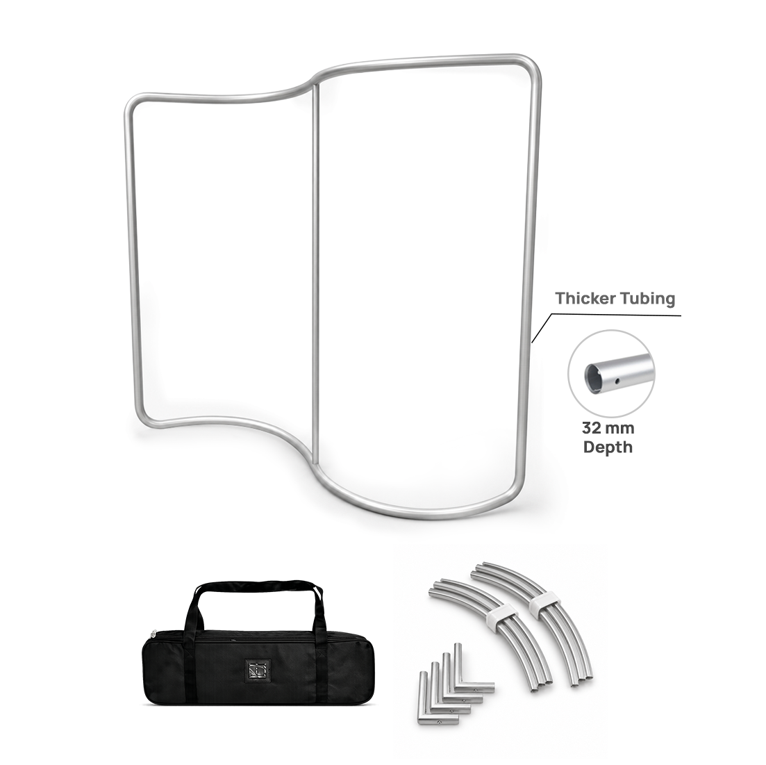 S Shape Wave Fabric Display Wall