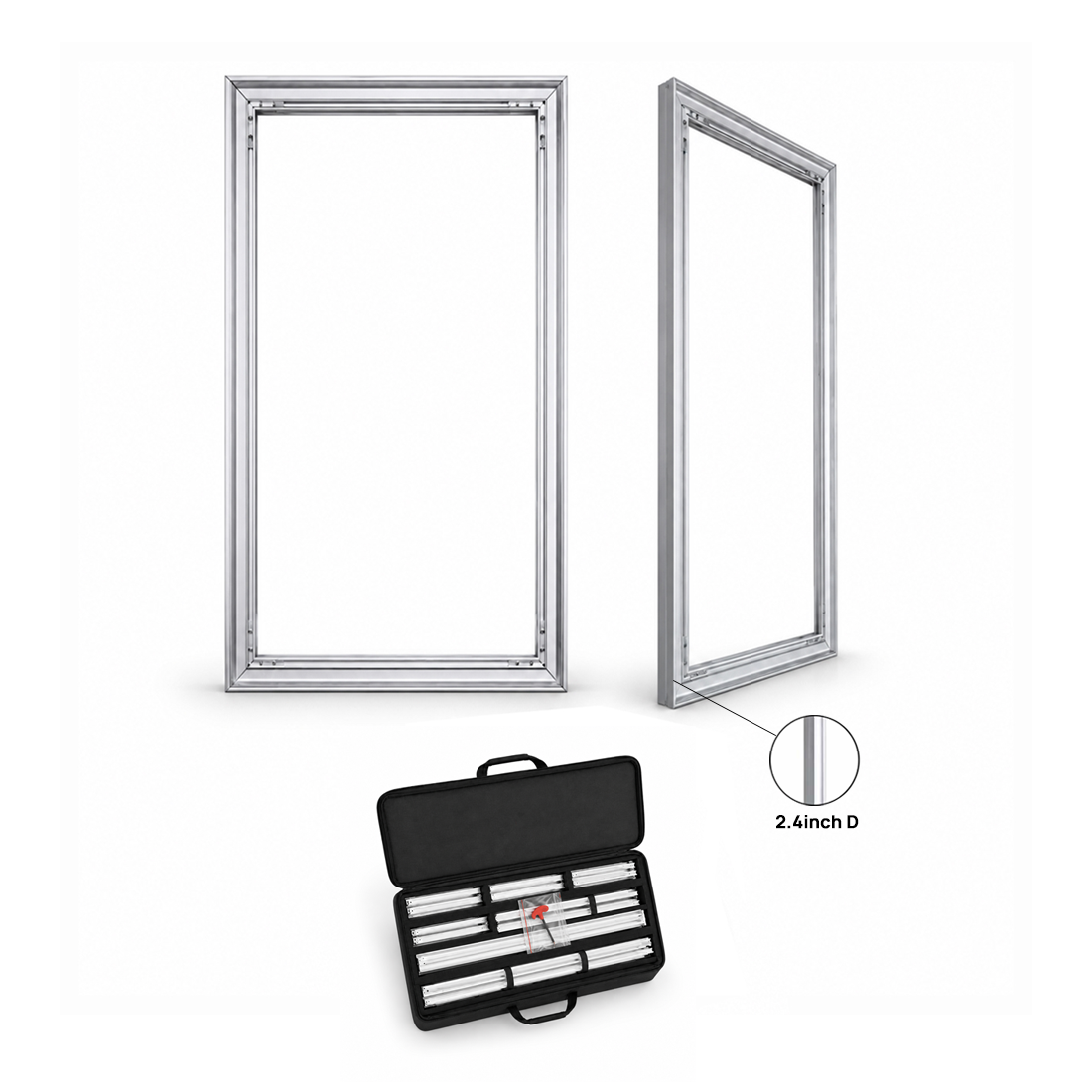 Wall-Mounted SEG Fabric display - 60mm Depth