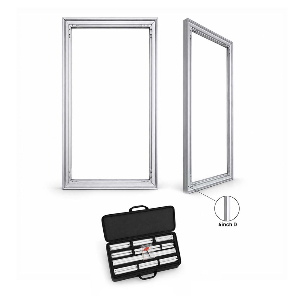 Non-Backlit Wall-Mounted SEG Fabric display - 100mm Depth
