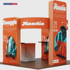 6x6m Booth Kit with 3D Wall Boxes, Curved Panels & Counter