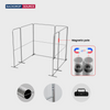 3x3m Magnetic Fabric Booth Wall with 6 Straight Panels