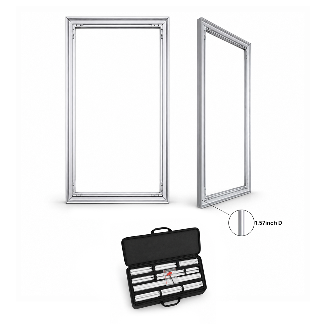 Wall-Mounted SEG Fabric display - 20mm Depth