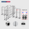 5x5m Magnetic Fabric Booth Wall with Curved & Slope Panels