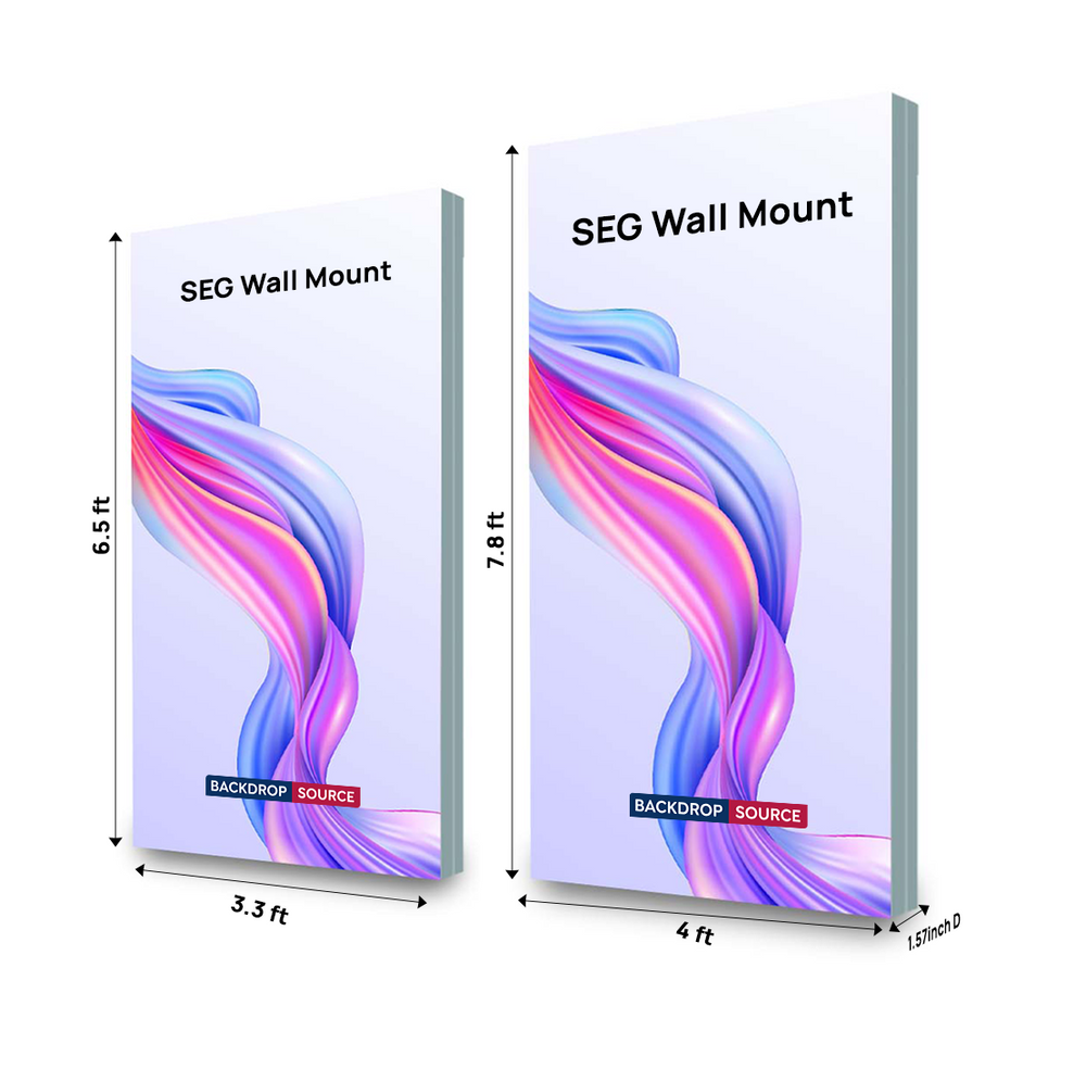 Wall-Mounted SEG Fabric display - 20mm Depth