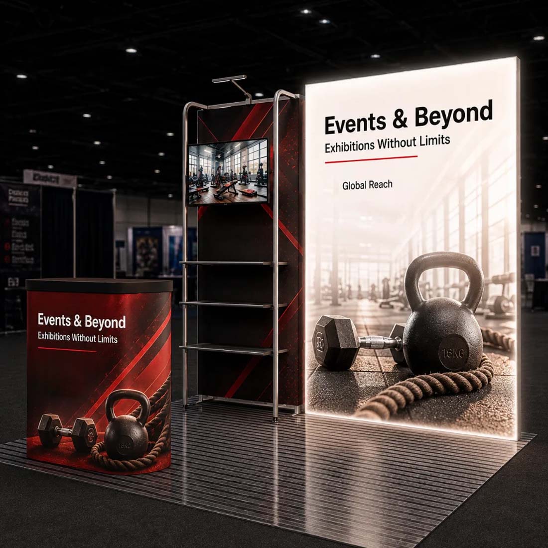 Premier 3m x 3m Exhibition Booth - Model 2