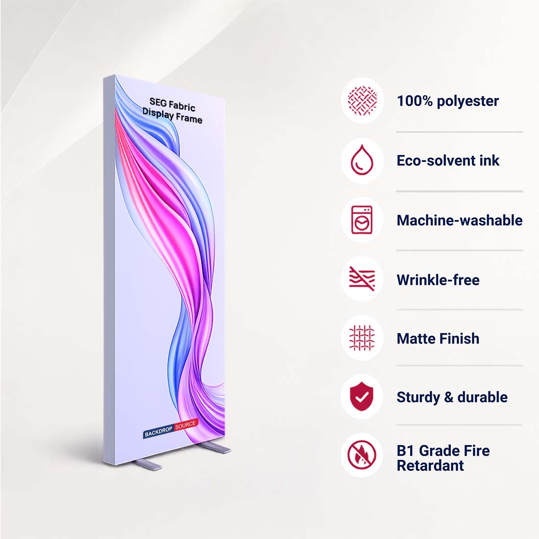 Non-Backlit SEG Fabric Display Frame - 60mm Depth Aluminum Profile