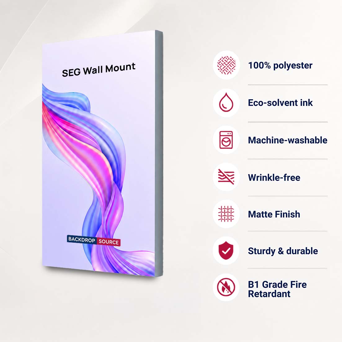 Wall-Mounted SEG Fabric Display – 80mm & 120mm Depth