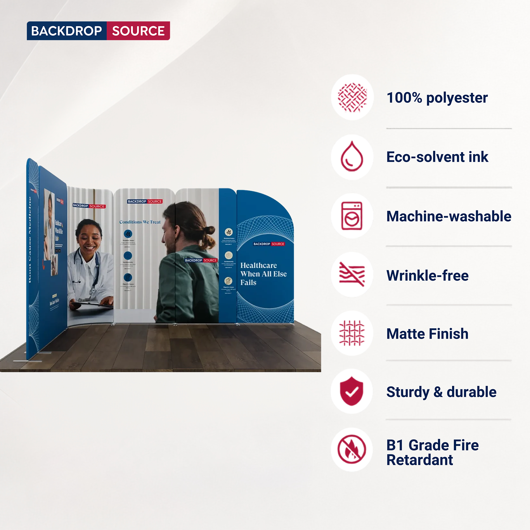 3x3m Magnetic Fabric Booth Wall with Modular Panels