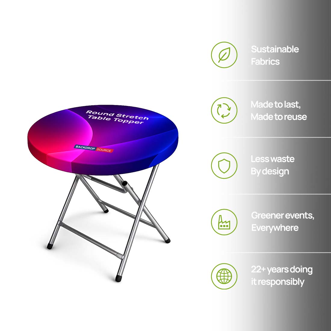 Round Stretch Table Topper
