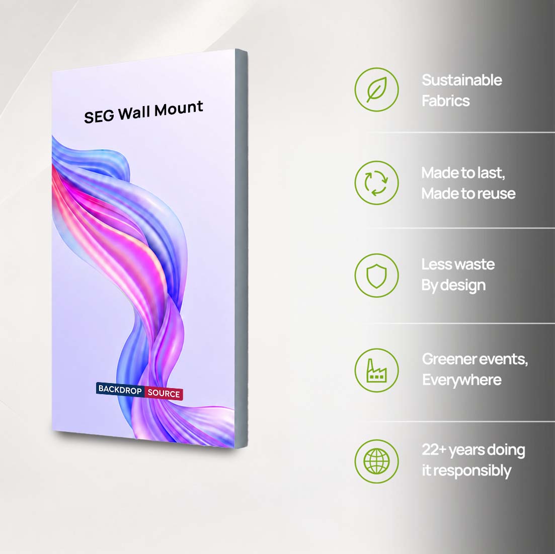 Wall-Mounted SEG Fabric Display – 80mm & 120mm Depth