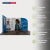 3x3m Magnetic Fabric Booth Wall with Modular Panels