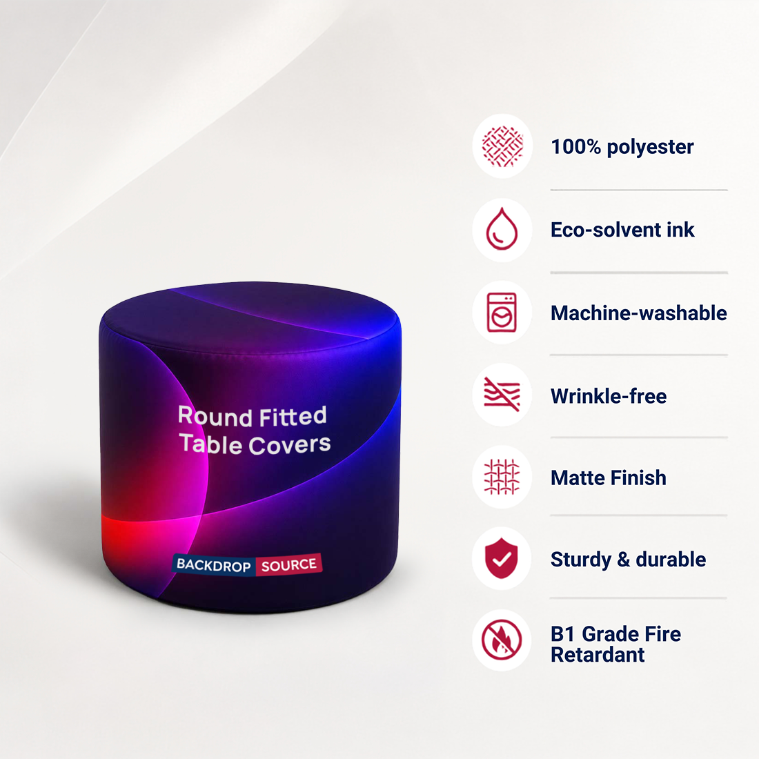 Round fitted Table Covers