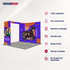 3m Folding SEG Booth Kit with 3-Panel Backwall & L-Arch
