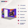 3m Folding SEG Booth Kit with 3-Panel Backwall & L-Arch