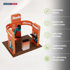 6x6m Booth Kit with 3D Wall Boxes, Curved Panels & Counter