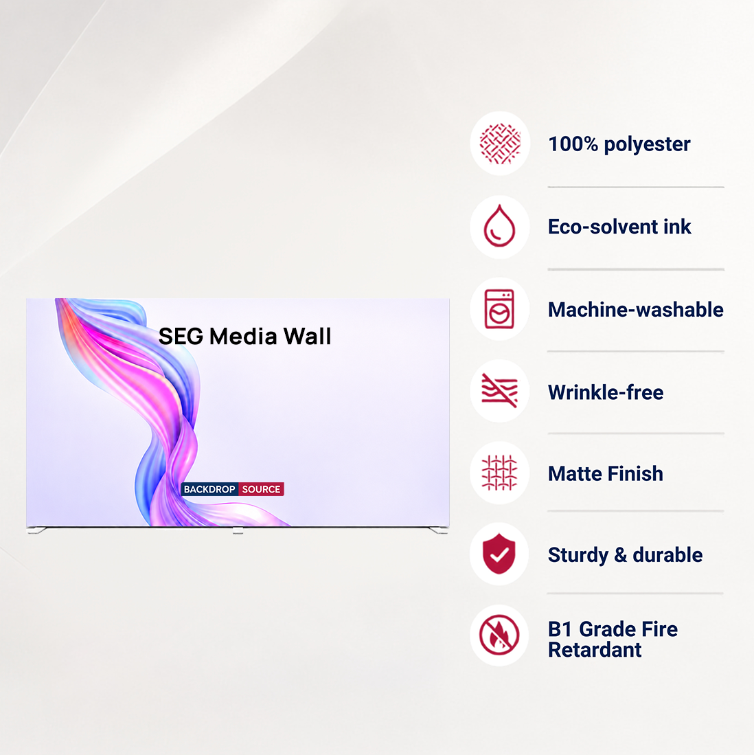 SEG Fabric Media Wall - 6m W