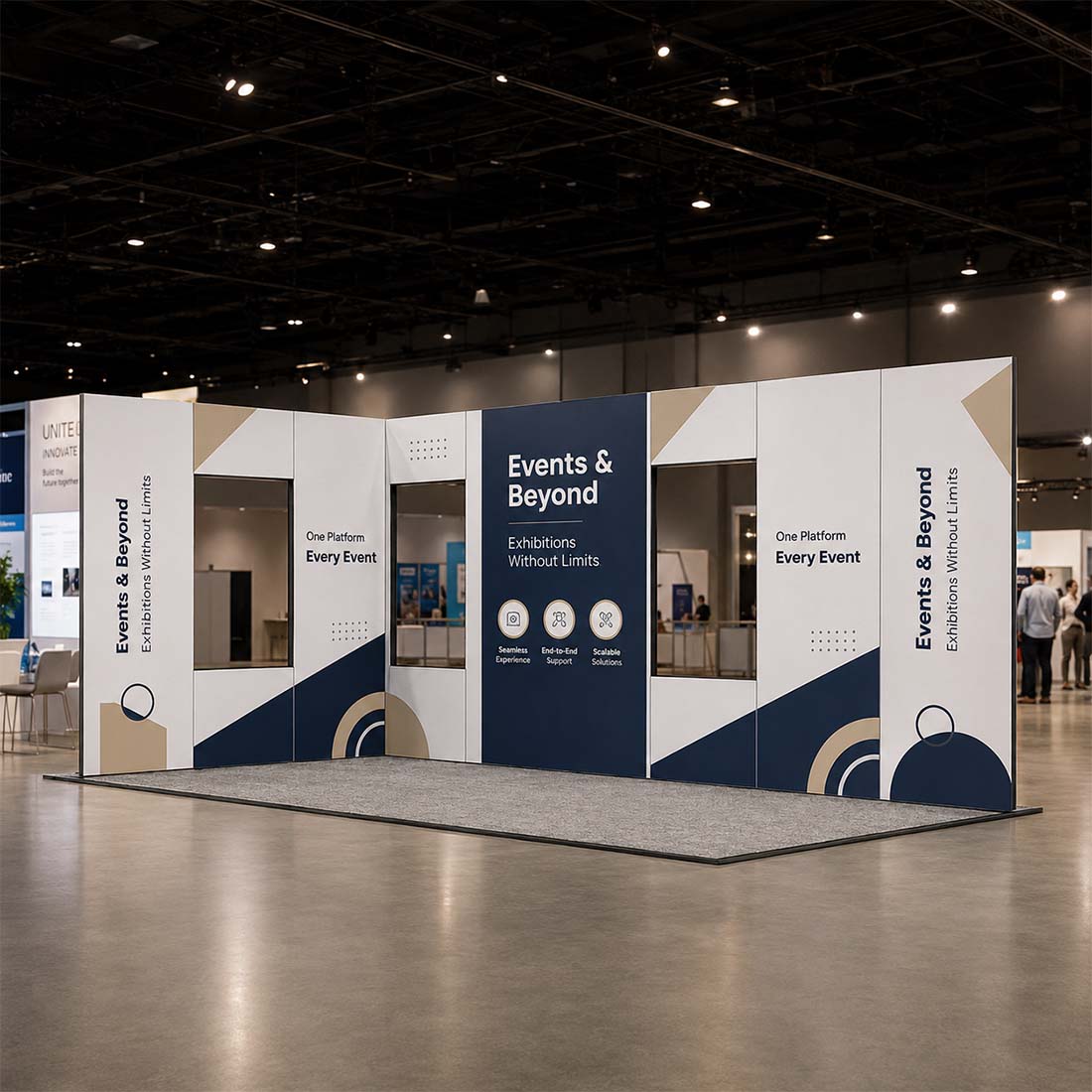 6m Folding SEG Booth Kit with 12 Modular Panels