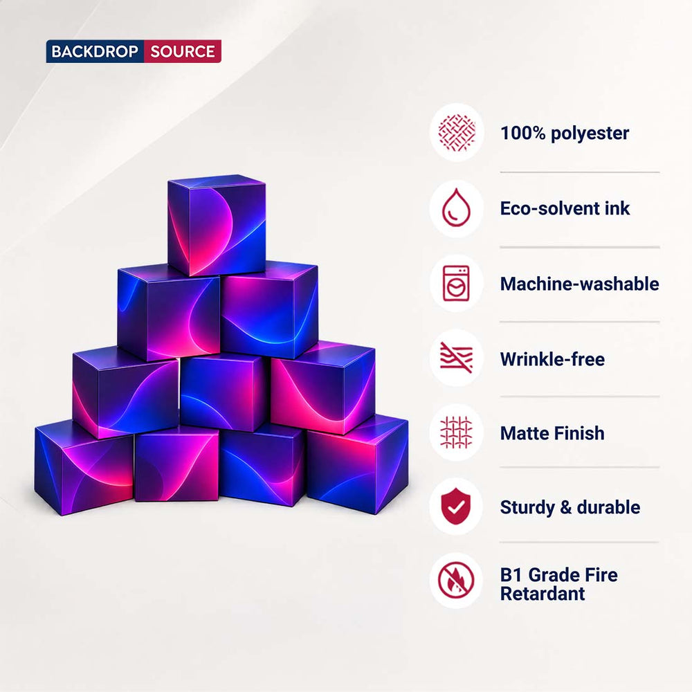 10 Sets of Stretch Fabric Displays for Product Showcase