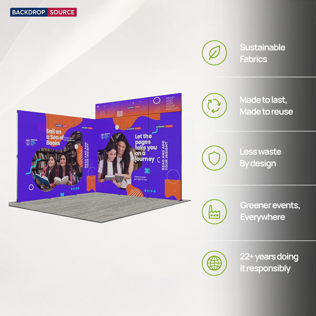 3m Folding SEG Booth Kit with Wing Sidewalls