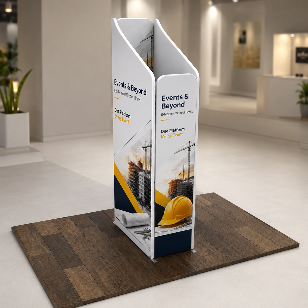 2x2m Magnetic Fabric Backwall with Full-Face Graphic