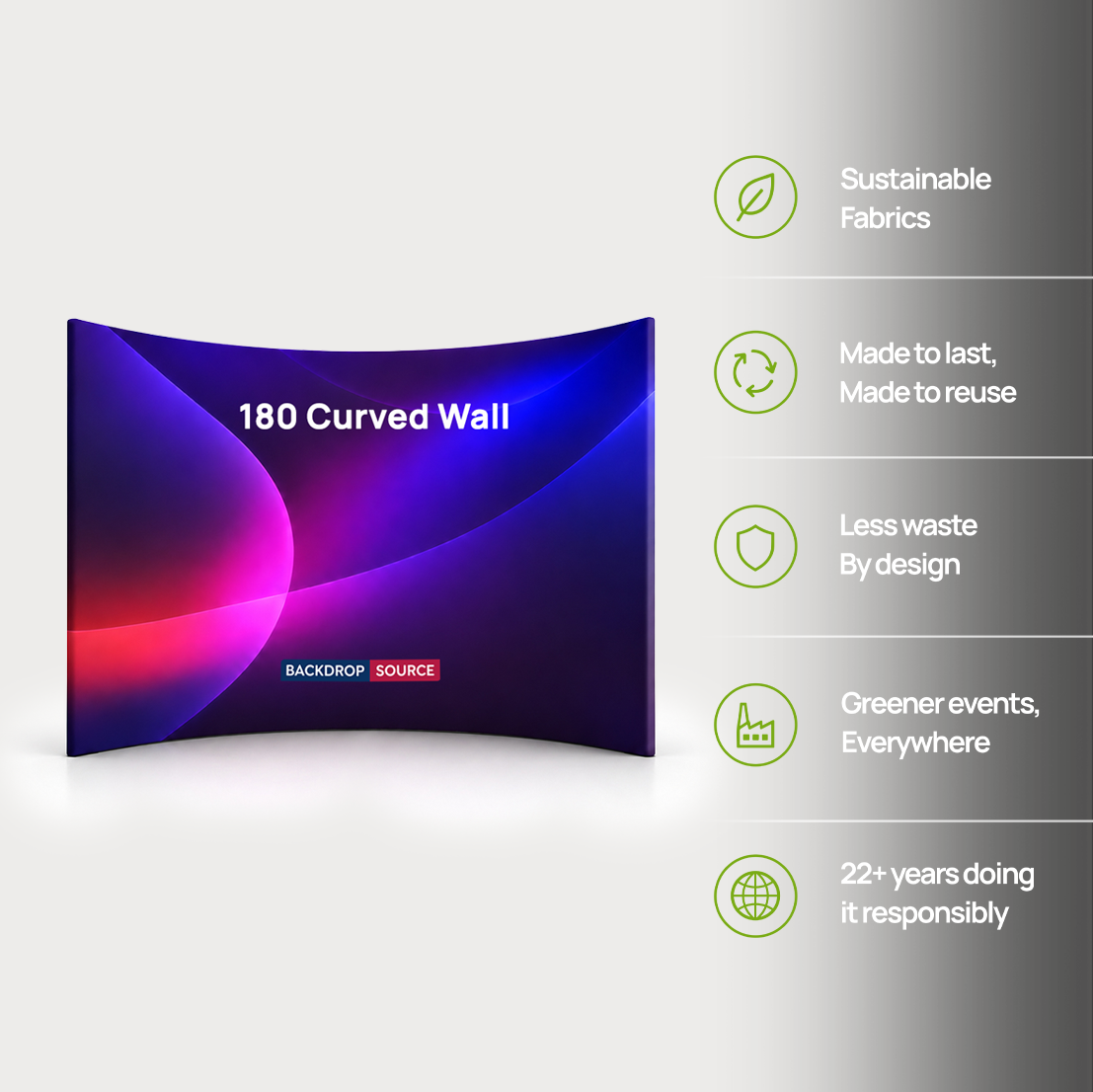 180° Curved Fabric Exhibition Booth Wall