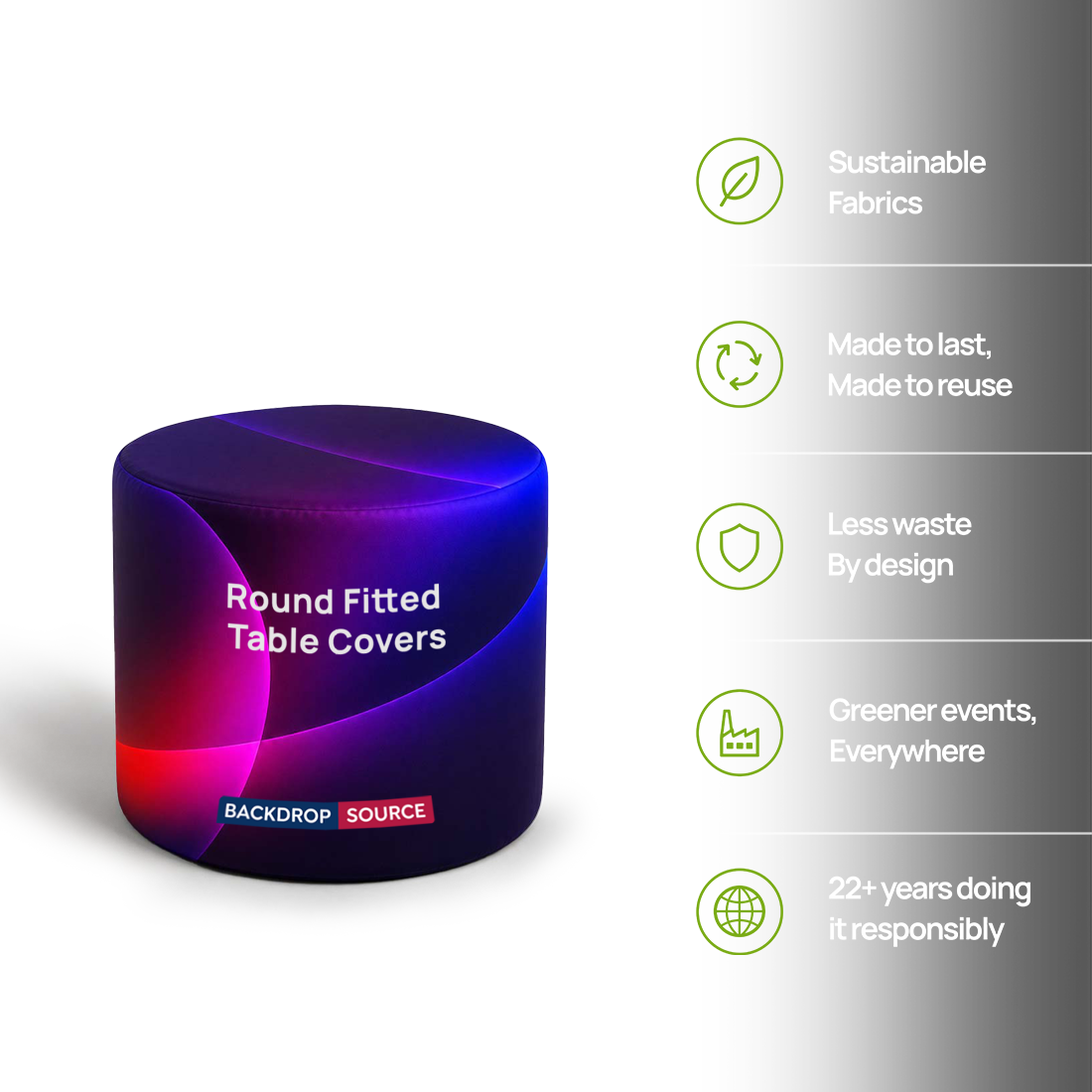 Round fitted Table Covers