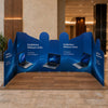 6x6m Magnetic Fabric Booth Wall with 13 Panels & Angled Sections
