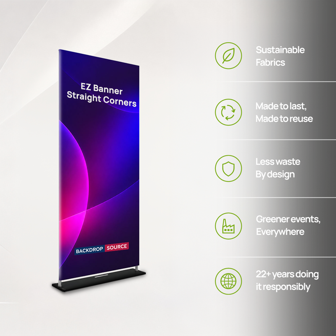 EZ Fabric Banner with Straight Corners