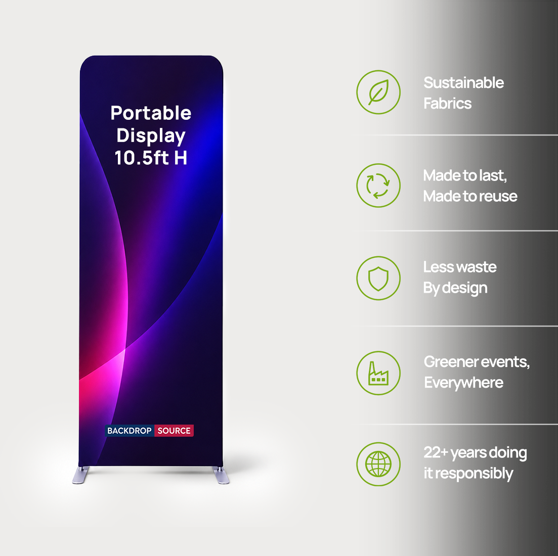 Portable 3.2m High Fabric Exhibit Display