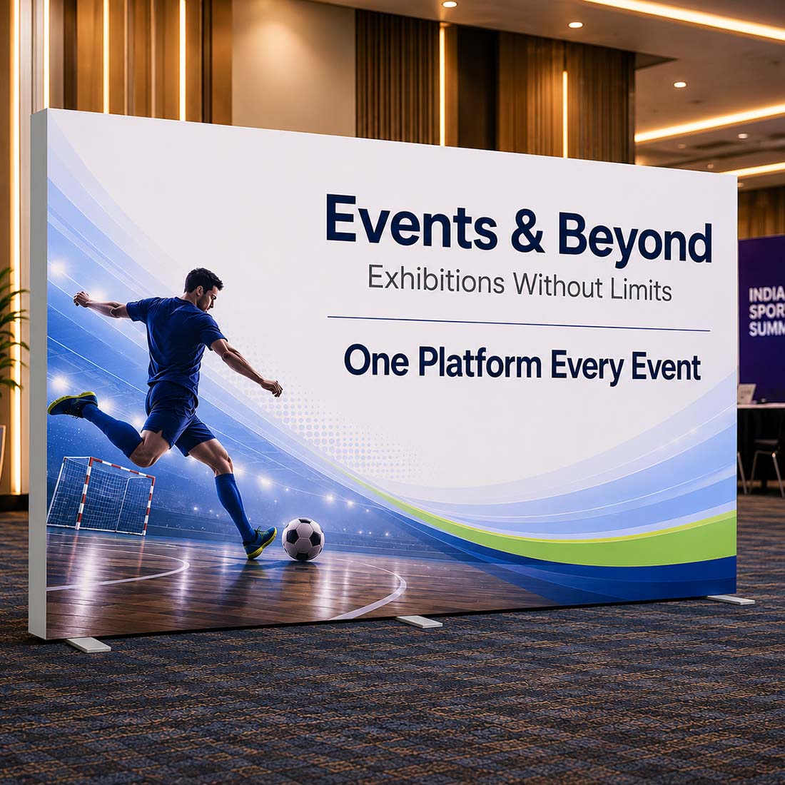 Non-Backlit SEG Fabric Media Wall - 5m W x 2.5m H