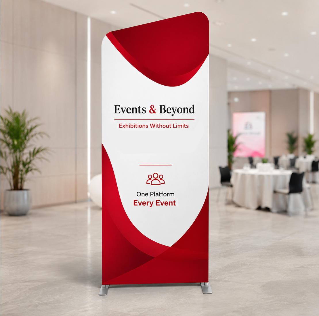 Portable Inclined Fabric Exhibit Display