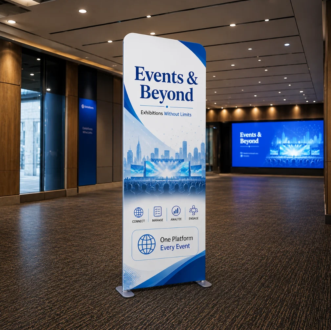 Portable 3.2m High Fabric Exhibit Display