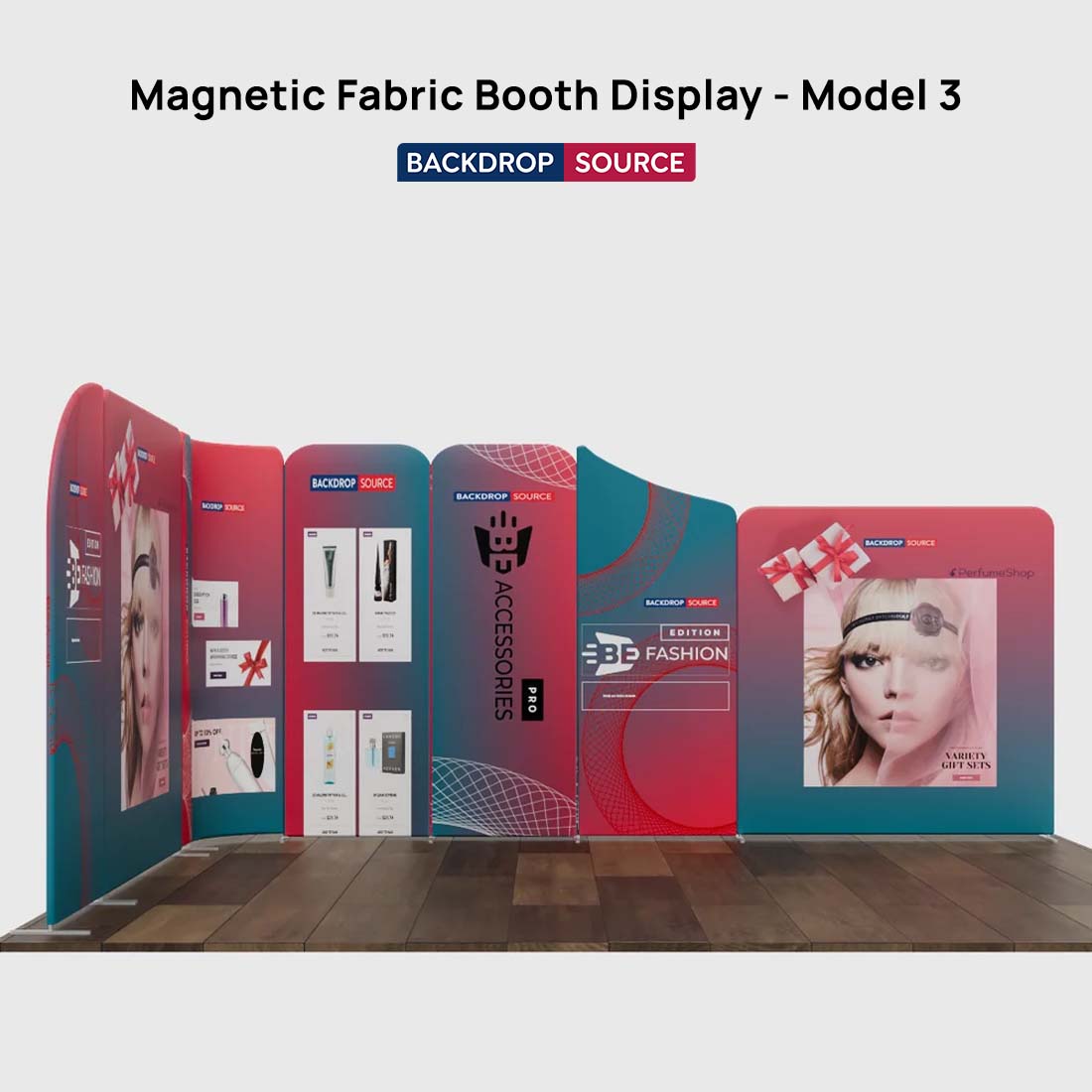 5x4m Magnetic Fabric Booth Wall with Modular Panels